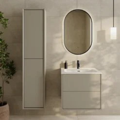 Oslo 600mm Wall Mounted Vanity Unit & Matt White Basin