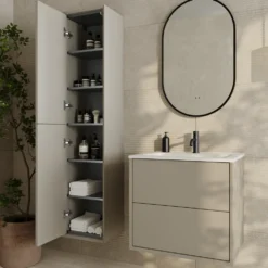 Oslo 600mm Wall Mounted Vanity Unit & Matt White Basin