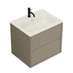 Oslo 600mm Wall Mounted Vanity Unit & Matt White Basin