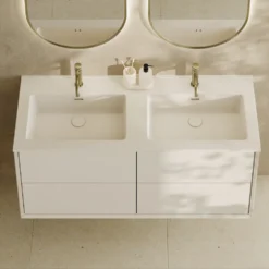 Oslo 1200mm Wall Mounted Vanity Unit & Matt White Basin