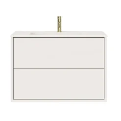 Oslo 800mm Wall Mounted Vanity Unit & Matt White Basin