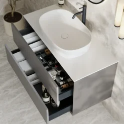 Oslo 1000mm Wall Mounted Vanity Unit & Sintered Stone Countertop