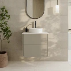 Oslo 600mm Wall Mounted Vanity Unit & Sintered Stone Countertop
