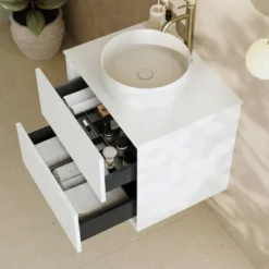 Oslo 600mm Wall Mounted Vanity Unit & Sintered Stone Countertop