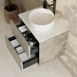 Oslo 600mm Wall Mounted Vanity Unit & Sintered Stone Countertop