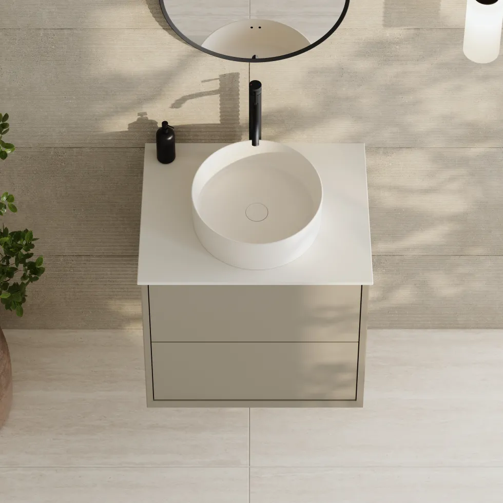 Oslo 600mm Wall Mounted Vanity Unit & Sintered Stone Countertop