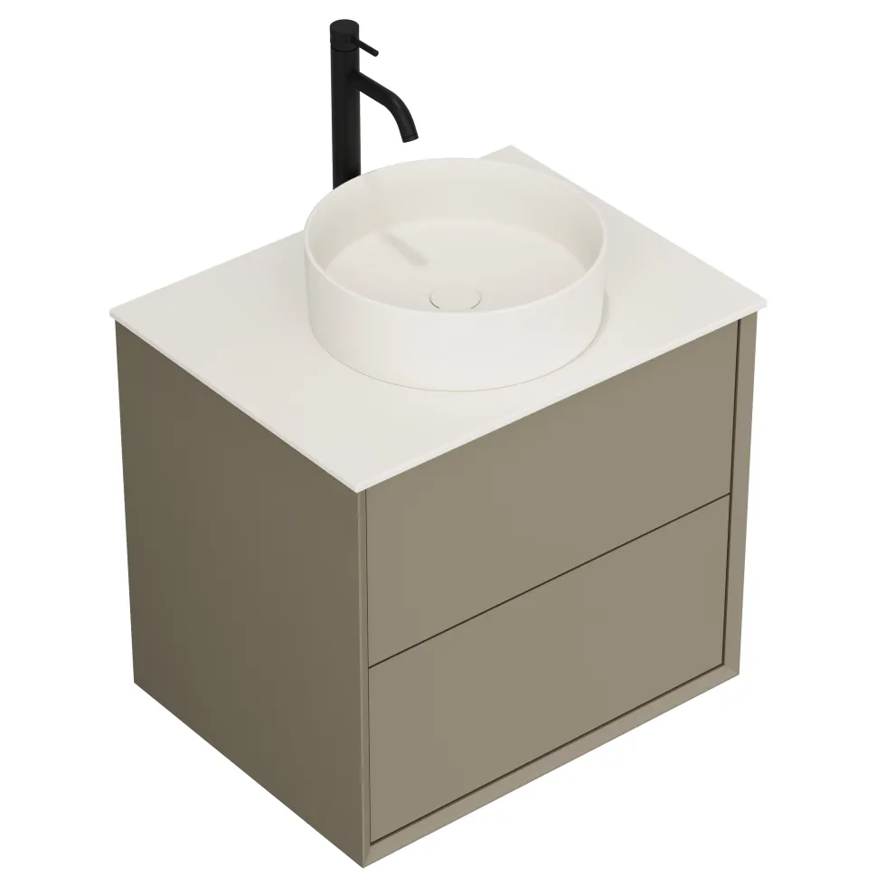 Oslo 600mm Wall Mounted Vanity Unit & Sintered Stone Countertop