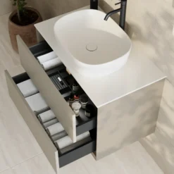 Oslo 800mm Wall Mounted Vanity Unit & Sintered Stone Countertop