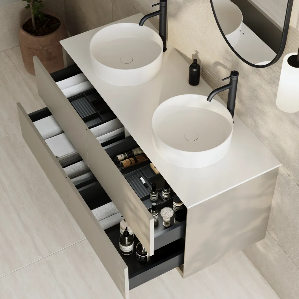 Oslo 1200mm Wall Mounted Vanity Unit & Sintered Stone Countertop