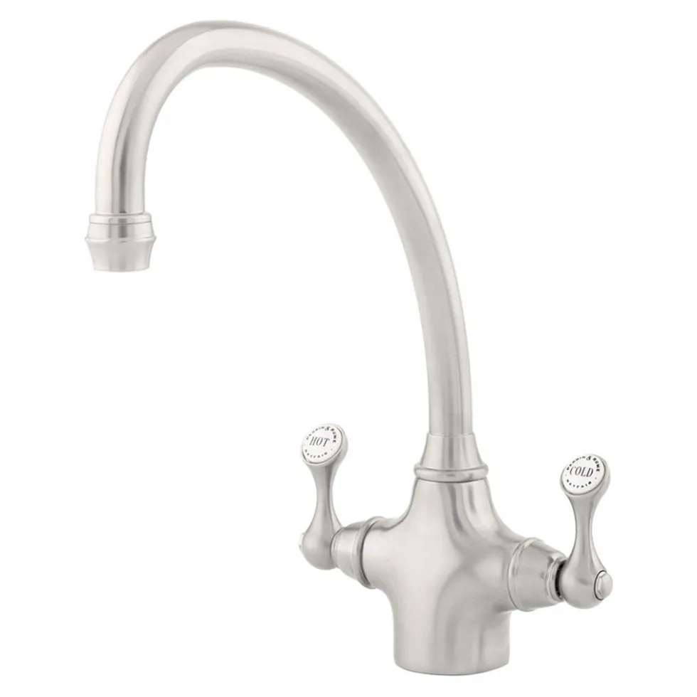 Perrin & Rowe Etruscan Twin Lever Monobloc Mixer with Swivel Spout
