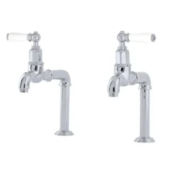 Perrin & Rowe Ionian Lever Deck Mounted Bibcocks (Pair)