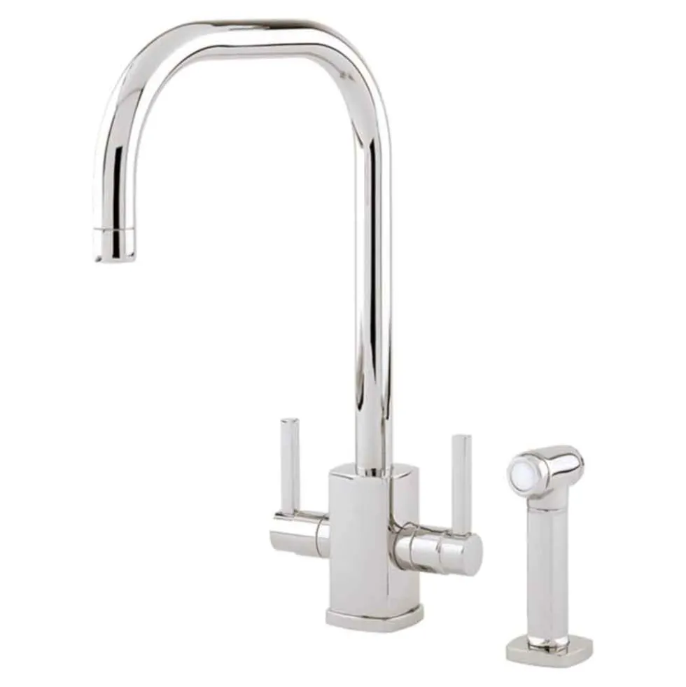 Perrin & Rowe Juliet Dual Lever 'U' Spout Mixer with Rinse