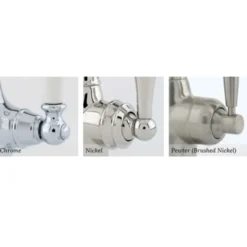 Perrin & Rowe Juliet Twin Lever 'C' Spout Sink Mixer with Rinse