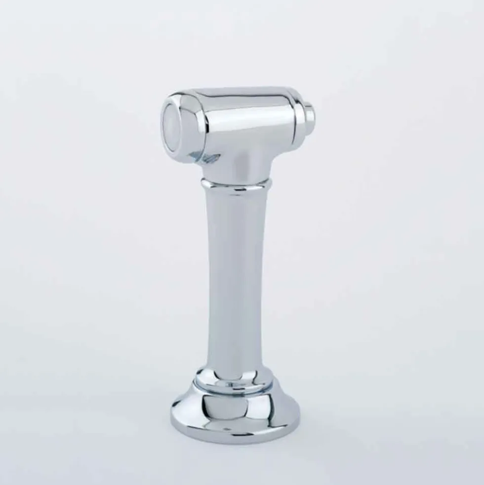 Perrin & Rowe Langbourn Twin Lever Swivel 'C' Spout Sink Mixer with Rinse