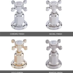 Perrin & Rowe Provence 2 Hole Bridge Sink Mixer with Lever Handles