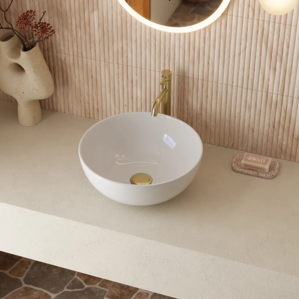 Poppy Round Countertop Basin - 355mm
