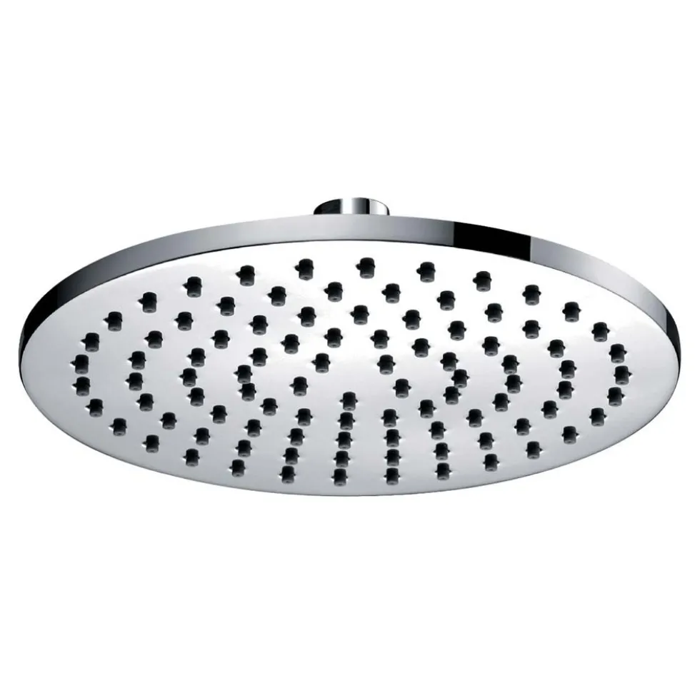 Pura Deluxe 300mm Round Brass Shower Head with Swivel Joint