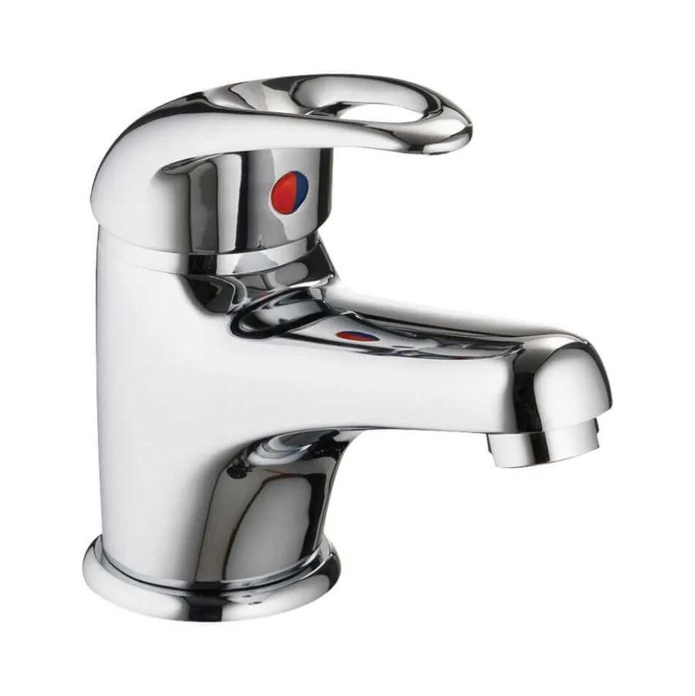 Pura DV8 Eco Mono Basin Mixer with Clicker Waste