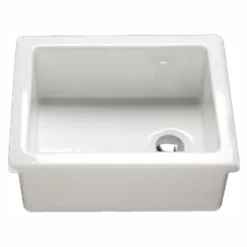 RAK Gourmet Laboratory White Ceramic Single Bowl Sink - 460mm x 365mm