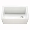 RAK Laboratory White Ceramic Single Bowl Kitchen Sink - 585mm x 380mm