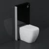 RAK Obelisk Glass Cabinet Cistern Frame for Back to Wall Toilets - Gloss Black
