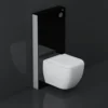 RAK Obelisk Glass Cabinet Cistern Frame for Wall Hung Toilets - Gloss Black