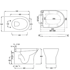 RAK Resort Back to Wall Rimless Toilet with Soft Close Seat