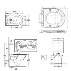 RAK Resort Mini Rimless Fully Back to Wall Toilet & Soft Close Seat