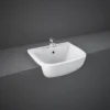 RAK Series 600 Ceramic Semi Recessed Basin 420mm - 2 Tap Hole