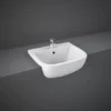 RAK Series 600 Ceramic Semi Recessed Basin 420mm - 1 Tap Hole