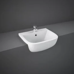 RAK Series 600 Ceramic Semi Recessed Basin 420mm - 1 Tap Hole