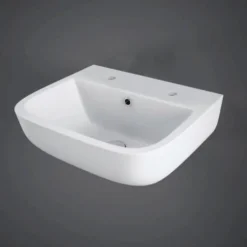 RAK Series 600 Wall Hung Cloakroom Hand Basin - 2 Tap Hole