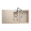 Rangemaster Andesite Stone Igneous Granite 1.5 Bowl Sink with Reversible Drainer & Waste Kit - 1000 x 500mm