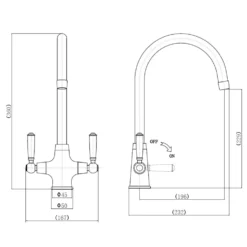 Rangemaster Aquaclassic 2 Monobloc Kitchen Mixer Tap