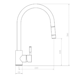 Rangemaster Aquatrend Single Lever Kitchen Mixer Tap with Pull Out Spout