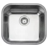 Rangemaster Atlantic Classic Single Bowl Brushed Stainless Steel Undermount Sink & Waste Kit - 490 x 460mm
