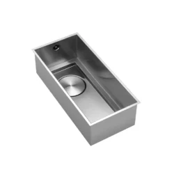 Rangemaster Baseline 1 Bowl Undermount Polished Stainless Steel Sink & Waste - 214 x 460mm