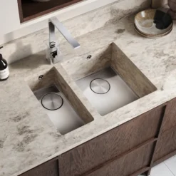 Rangemaster Baseline 1 Bowl Undermount Polished Stainless Steel Sink & Waste - 214 x 460mm
