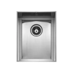 Rangemaster Baseline 1 Bowl Undermount Polished Stainless Steel Sink & Waste -  360 x 460mm           