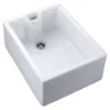 Rangemaster Classic Belfast 1 Bowl White Fire Clay Ceramic Kitchen Sink - 595 x 455mm