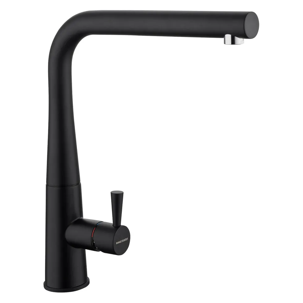 Rangemaster Conical Single Lever Mono Kitchen Mixer Tap - Matt Black