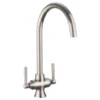 Rangemaster Cruciform Spa Filter Kitchen Sink Mixer Tap - Brushed Nickel