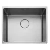 Rangemaster Cubix 1 Bowl Brushed Stainless Steel Inset/Undermount Sink & Waste Kit - 540 x 440mm