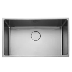 Rangemaster Cubix 1 Bowl Stainless Steel Inset/Undermount Sink & Waste Kit - 740 x 440mm