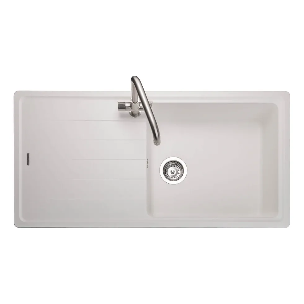 Rangemaster Elements 1 Bowl Igneous Granite Composite Kitchen Sink & Waste Kit - 1000 x 500mm