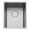 Rangemaster Kube 1 Bowl Brushed Stainless Steel Inset/Undermount Sink & Waste Kit - 380 x 440mm