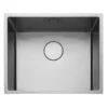 Rangemaster Kube 1 Bowl Brushed Stainless Steel Inset/Undermount Sink & Waste Kit - 540 x 440mm