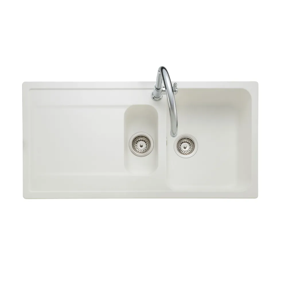 Rangemaster Loa 1.5 Bowl Igneous Granite Kitchen Sink with Reversible Drainer & Waste Kit - 1000 x 500mm