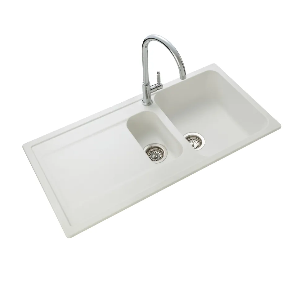 Rangemaster Loa 1.5 Bowl Igneous Granite Kitchen Sink with Reversible Drainer & Waste Kit - 1000 x 500mm