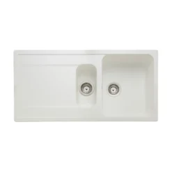 Rangemaster Loa 1.5 Bowl Igneous Granite Kitchen Sink with Reversible Drainer & Waste Kit - 1000 x 500mm